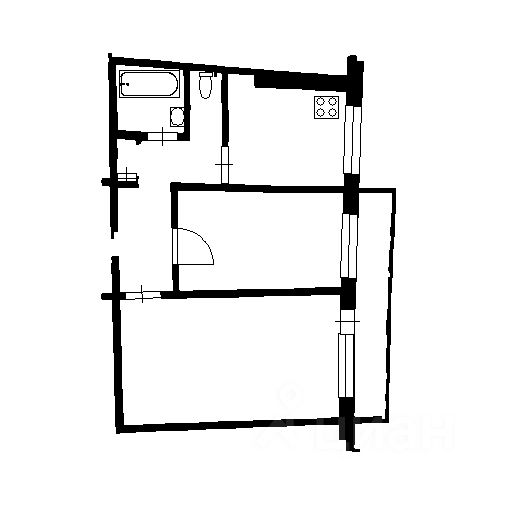 Планировка этой квартиры по данным Циан