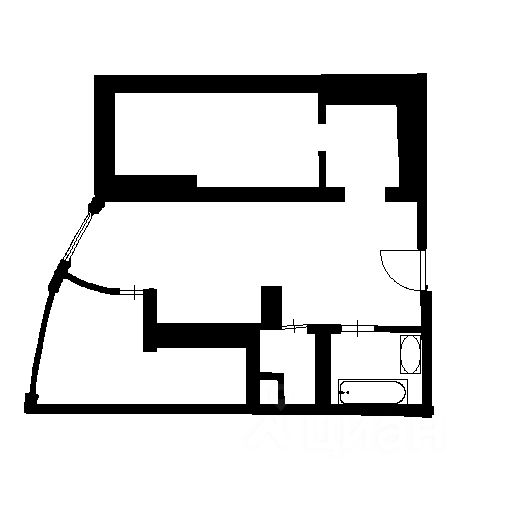 Планировка этой квартиры по данным Циан
