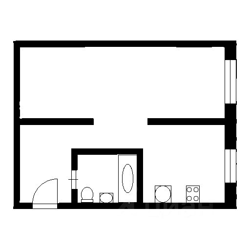 Планировка этой квартиры по данным Циан