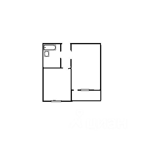 Планировка этой квартиры по данным Циан