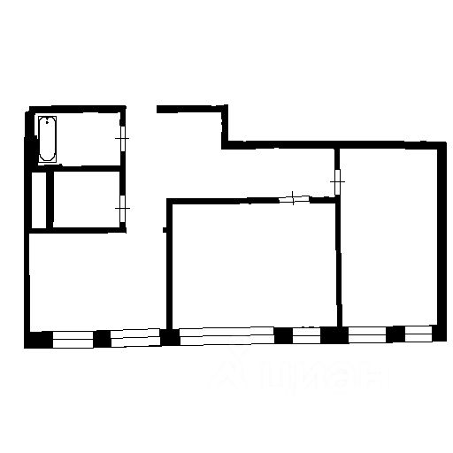 Планировка этой квартиры по данным Циан