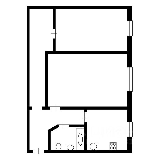 Планировка этой квартиры по данным Циан