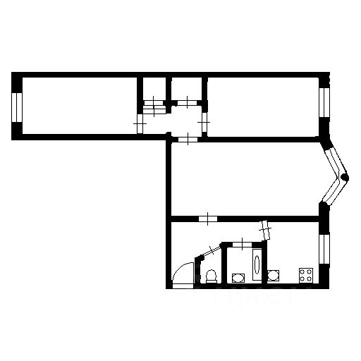 Планировка этой квартиры по данным Циан