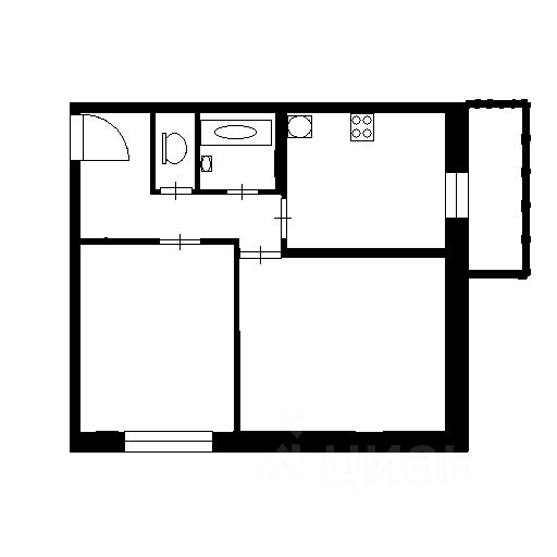 Планировка этой квартиры по данным Циан