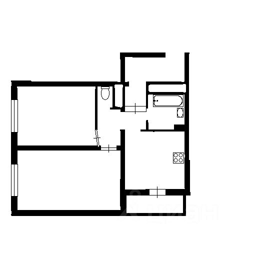 Планировка этой квартиры по данным Циан