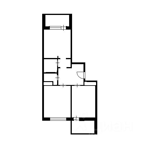 Планировка этой квартиры по данным Циан