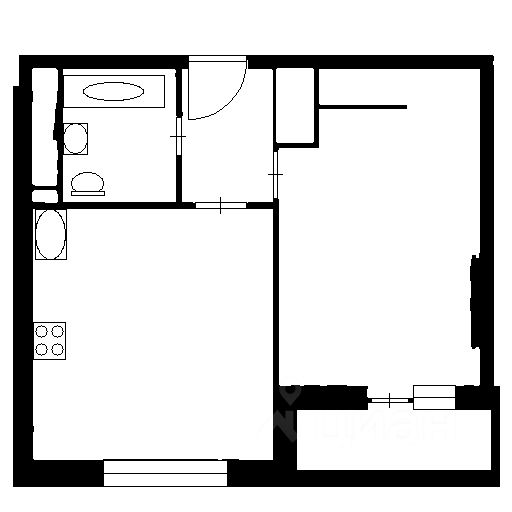 Планировка этой квартиры по данным Циан