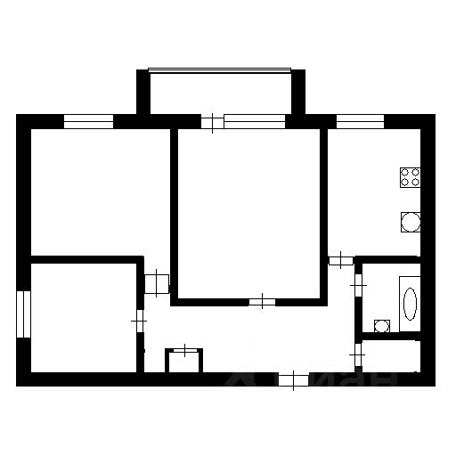 Планировка этой квартиры по данным Циан
