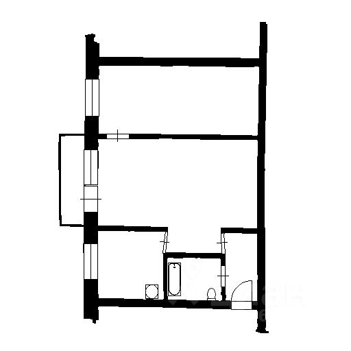 Планировка этой квартиры по данным Циан