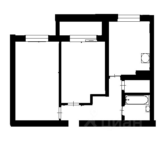 Планировка этой квартиры по данным Циан