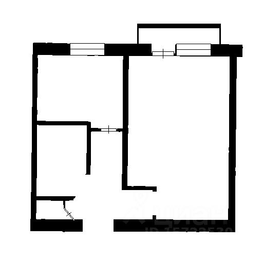 Планировка этой квартиры по данным Циан