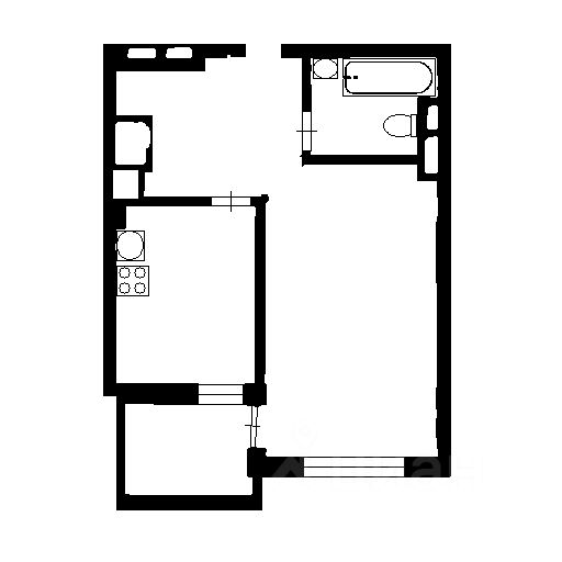 Планировка этой квартиры по данным Циан
