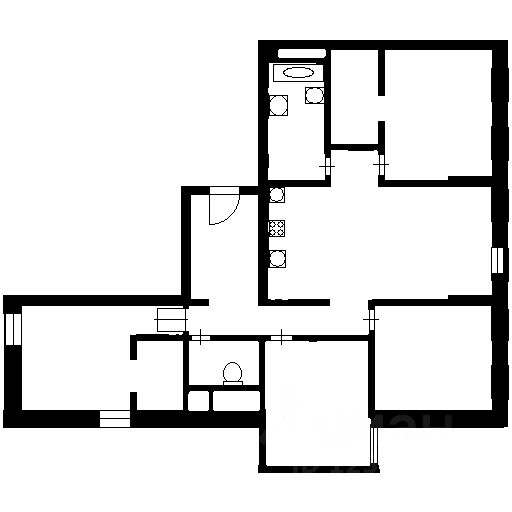 Планировка этой квартиры по данным Циан