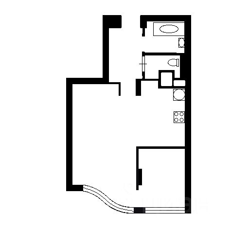 Планировка этой квартиры по данным Циан