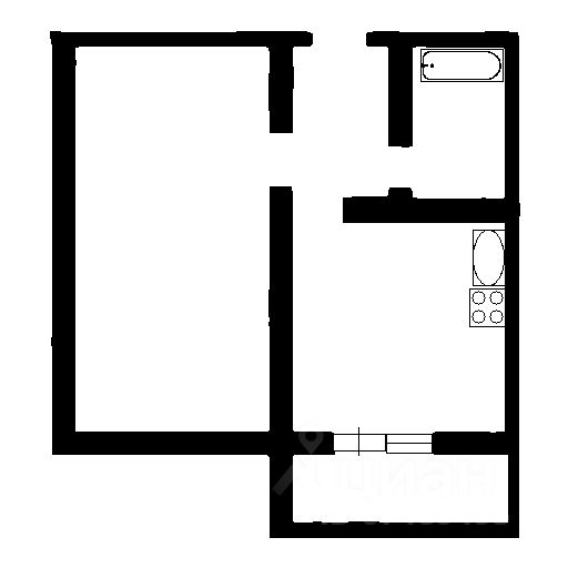 Планировка этой квартиры по данным Циан
