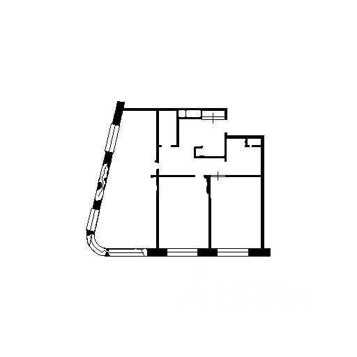 Планировка этой квартиры по данным Циан