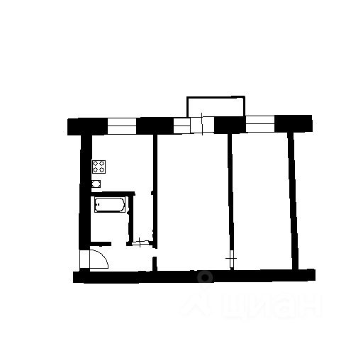 Планировка этой квартиры по данным Циан