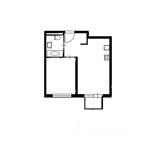Планировка этой квартиры по данным Циан