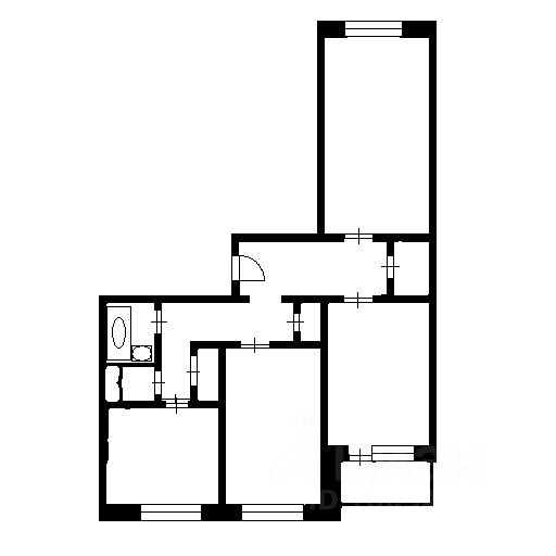 Планировка этой квартиры по данным Циан