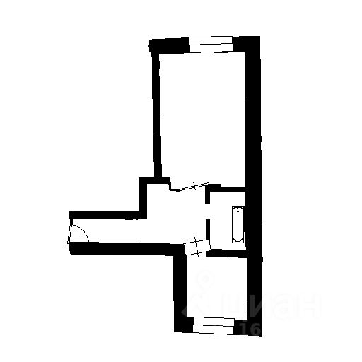 Планировка этой квартиры по данным Циан