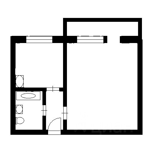 Планировка этой квартиры по данным Циан