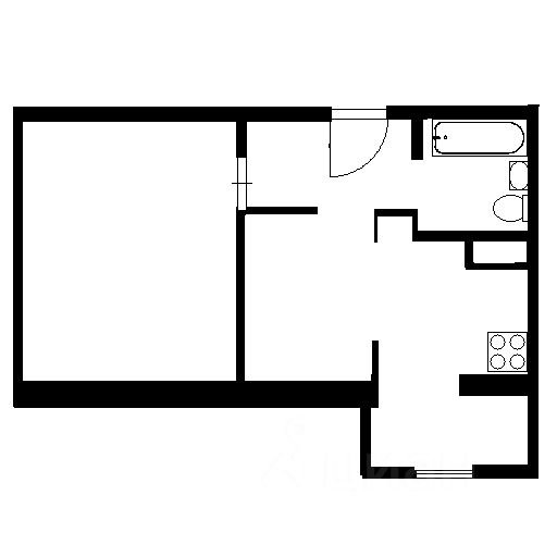 Планировка этой квартиры по данным Циан
