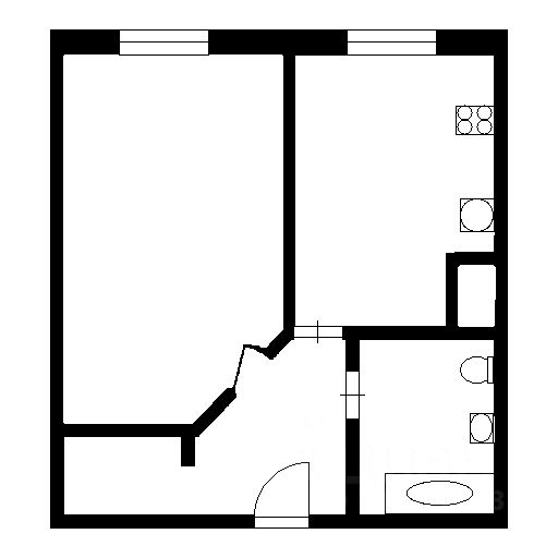 Планировка этой квартиры по данным Циан