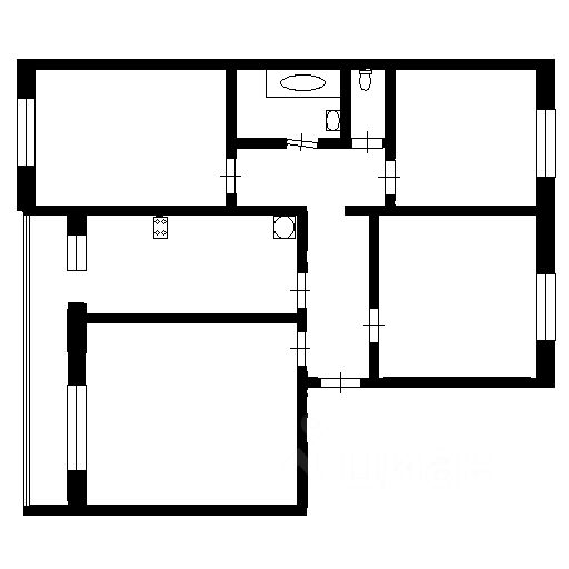 Планировка этой квартиры по данным Циан