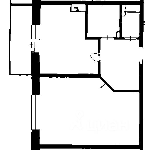 Планировка этой квартиры по данным Циан