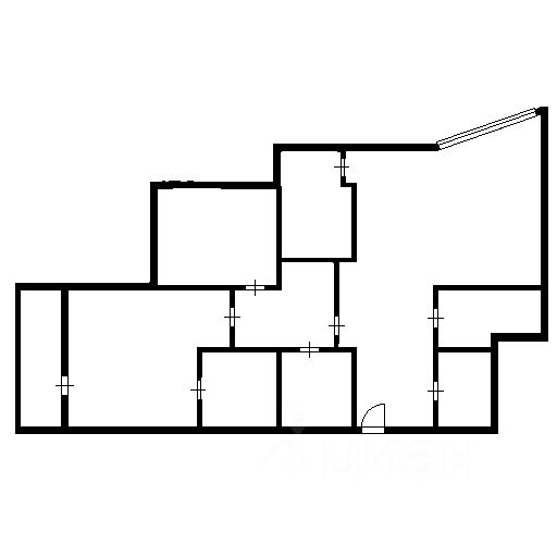 Планировка этой квартиры по данным Циан