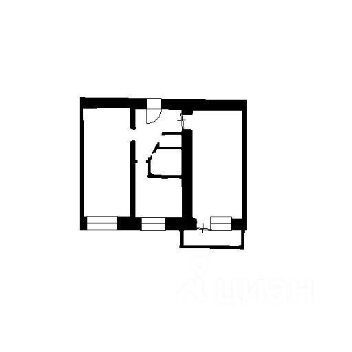 Планировка этой квартиры по данным Циан