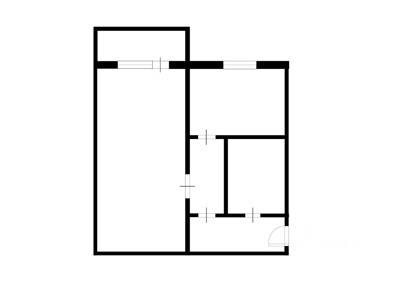 Планировка этой квартиры по данным Циан