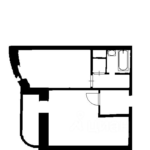 Планировка этой квартиры по данным Циан