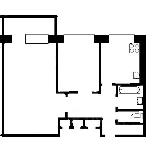 Планировка этой квартиры по данным Циан