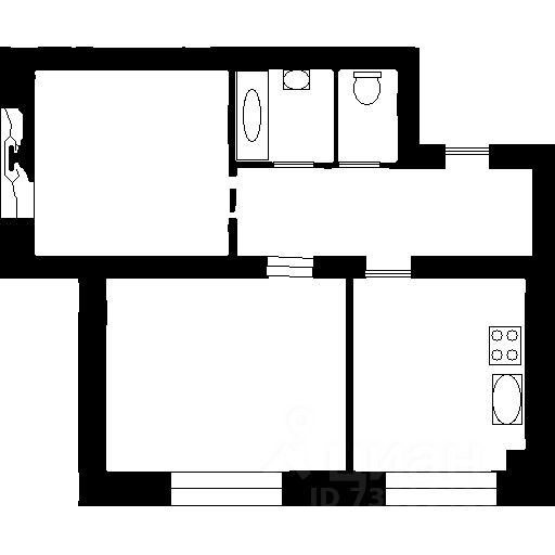 Планировка этой квартиры по данным Циан
