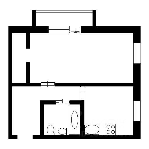 Планировка этой квартиры по данным Циан