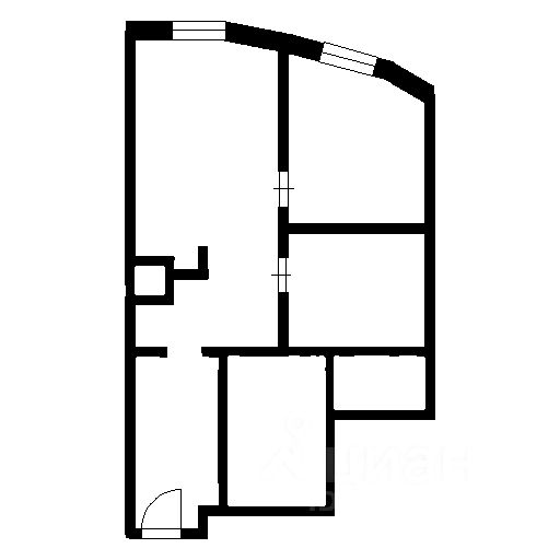Планировка этой квартиры по данным Циан