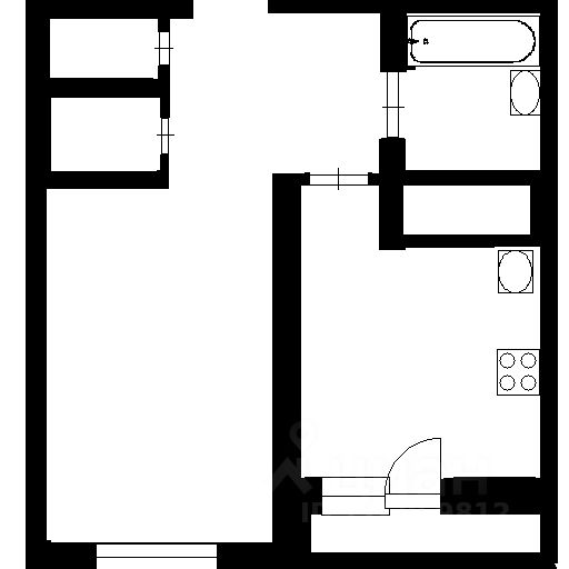 Планировка этой квартиры по данным Циан