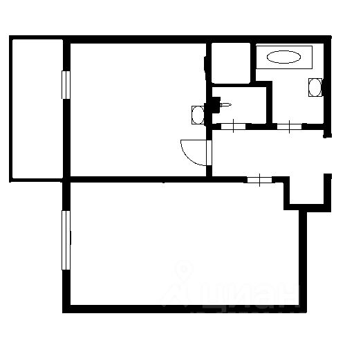 Планировка этой квартиры по данным Циан