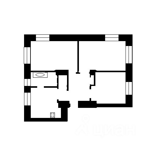 Планировка этой квартиры по данным Циан