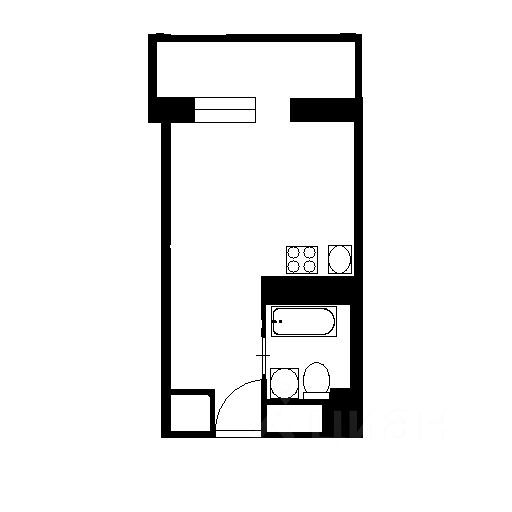 Планировка этой квартиры по данным Циан