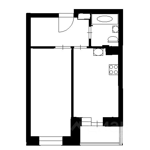 Планировка этой квартиры по данным Циан