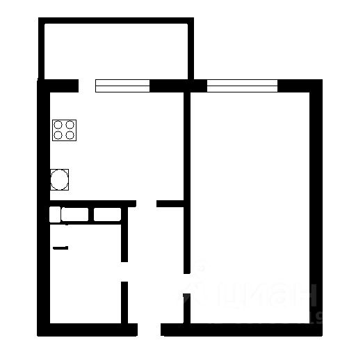 Планировка этой квартиры по данным Циан