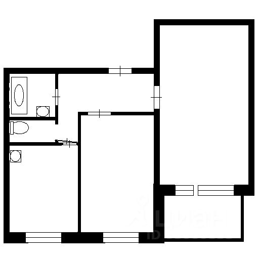 Планировка этой квартиры по данным Циан