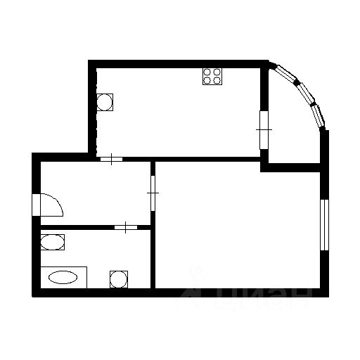 Планировка этой квартиры по данным Циан