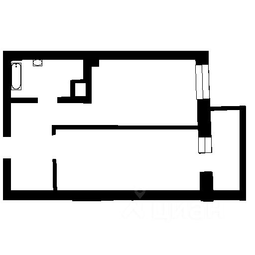Планировка этой квартиры по данным Циан