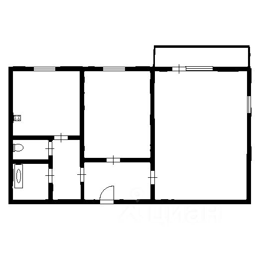 Планировка этой квартиры по данным Циан