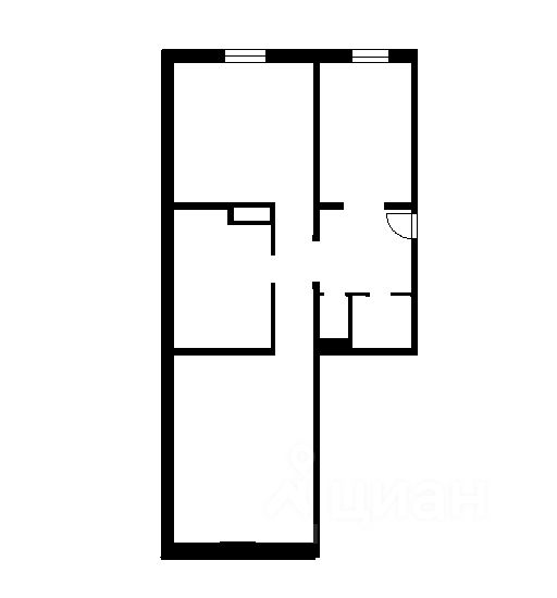 Планировка этой квартиры по данным Циан