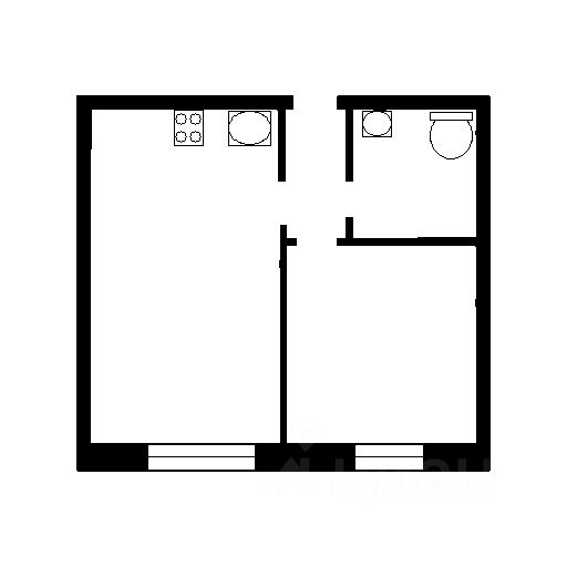 Планировка этой квартиры по данным Циан