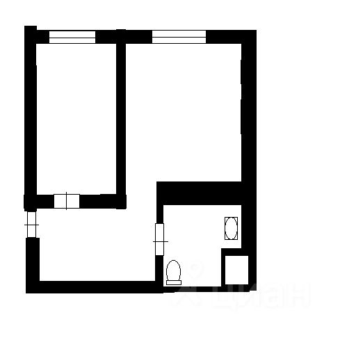 Планировка этой квартиры по данным Циан